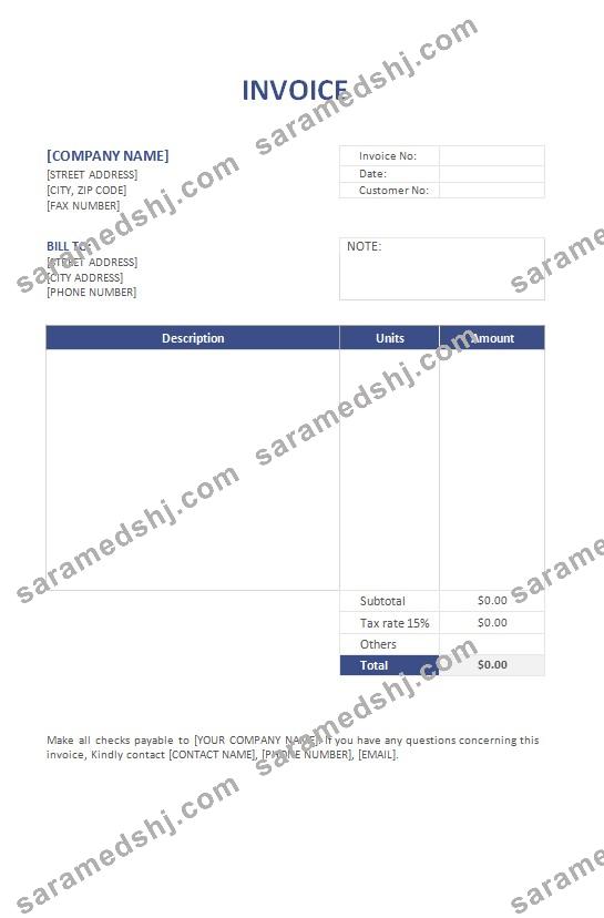 Free Invoice Format